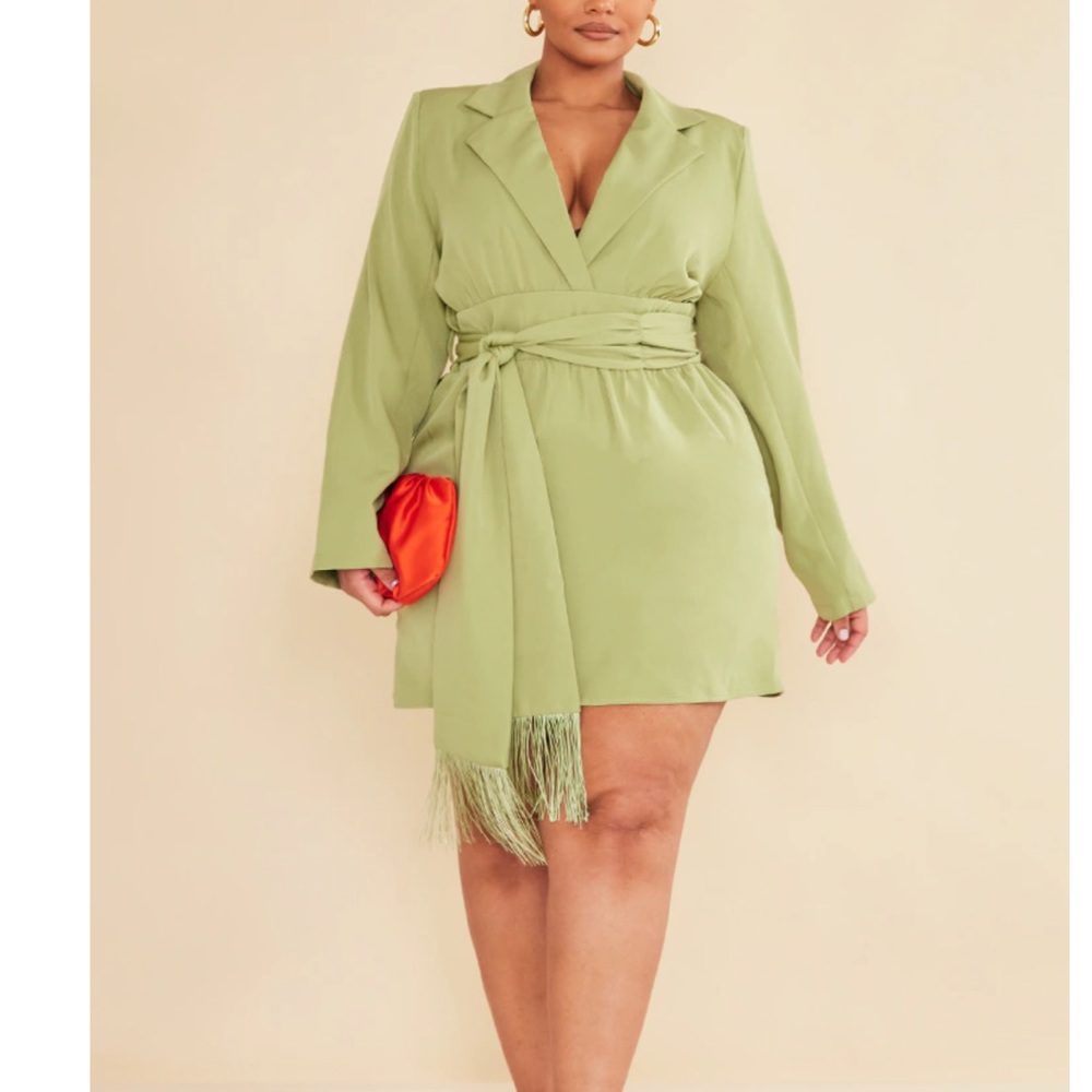 PLT- Green Tassel Dress- BRAND NEW